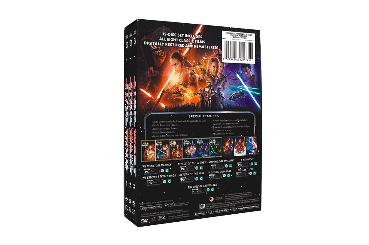 Star Wars - The Complete Saga Episodes Collection 1 - 9 DVD Set