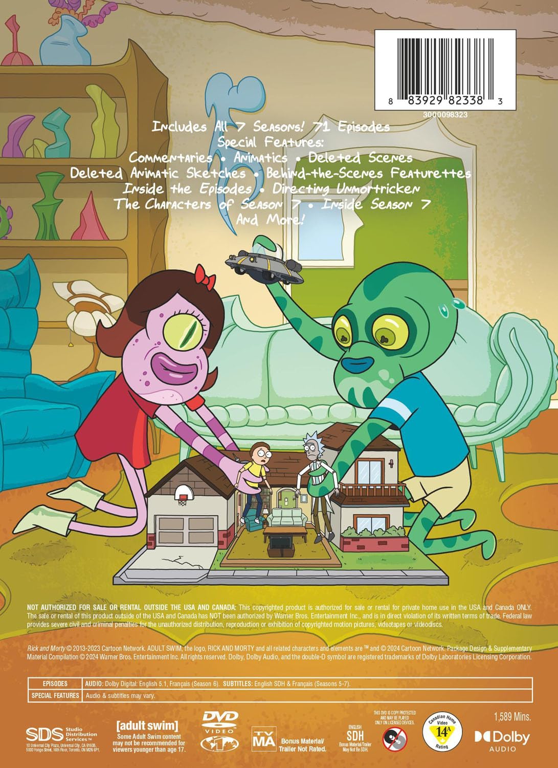 Rick and Morty: Seasons 1 - 7 (DVD)