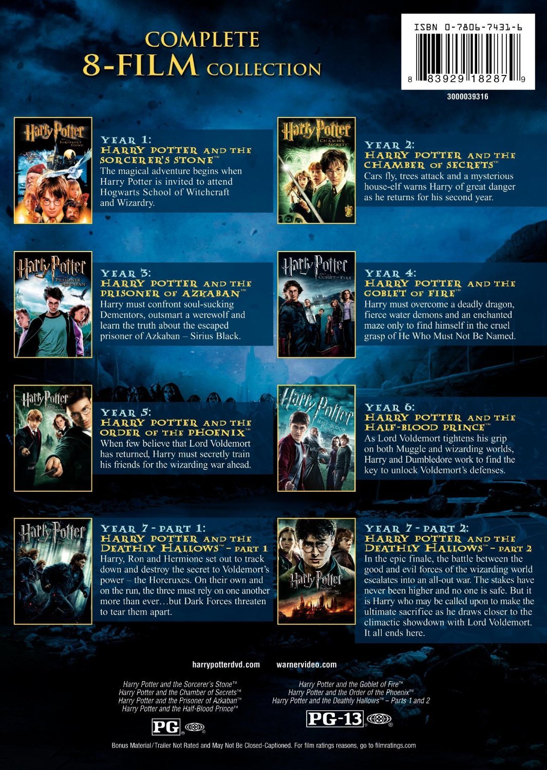Harry Potter: The Complete Collection Years 1-7