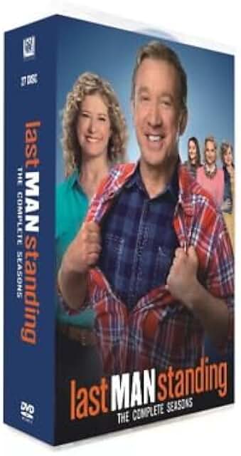 DVD box set for 'Last Man Standing' with two people holding hands against a blue background